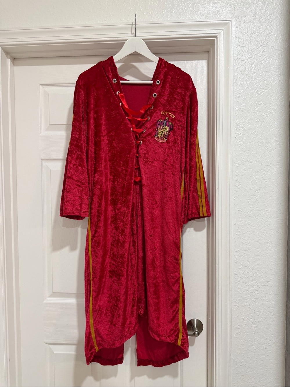 Kids Red Gryffindor-style seeker Hooded Costume Robe Harry Potter